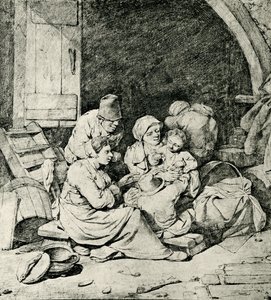 Rodina holandských farmářů od Cornelis Pietersz Bega