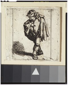 Muž s jednou rukou vraženou do jeho kabátce od Cornelis Pietersz Bega