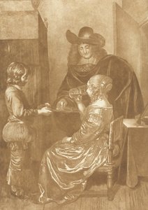 Pán a paní se stránkou od Cornelis Ploos van Amstel (signed by artist)