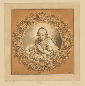 Marie s dítětem Kristem od Cornelis Ploos van Amstel (signed by artist)