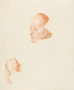 Portrét mladé ženy od Cornelis Ploos van Amstel (signed by artist)