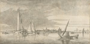 výhled na řeku od Cornelis Ploos van Amstel (signed by artist)