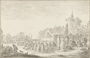 rybí trh od Cornelis Ploos van Amstel (signed by artist)