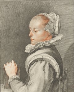 Portrét mladé ženy od Cornelis Ploos van Amstel