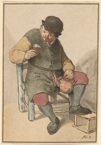 Sedící rolník se džbánem, c. 1763.