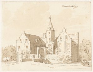 Hrad Drakenburg poblíž Baarnu od Cornelis Pronk (possibly)