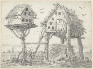 Dva holubníky od Cornelis Saftleven