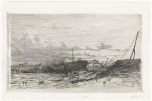 Prolomení hráze v Arnhemu, 1855 od Cornelis Springer