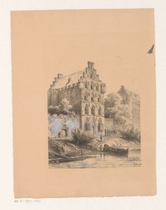 Domy podél vody Šlechtické domy od Cornelis Springer
