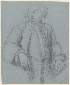 Portrét neznámého muže s dlouhým kabátem, tři čtvrtiny vlevo od Cornelis Troost (attributed to)