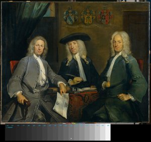 Tři představení cechu chirurgů od Cornelis Troost