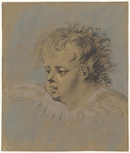 Okřídlená hlava anděla od Cornelis Troost