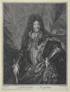 Francouzský král Ludvík XIV (rytina)