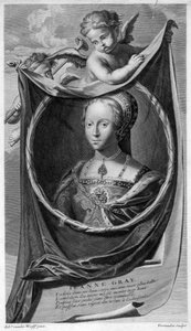 Lady Jane Grey, anglická královna.