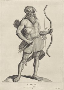 Herulský Herulus (titul na předmětu) Oude hier woonachtige volken (název série) Peplus neboli Gótové, Vandalové, Švábové, Herulové, Gepidové, Markomani a starověký čtyřnásobek Obrazy z antických památek a muzea Marca Zueria Boxhornius (seriál sýkorka