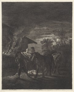 krádež koní od Cornelis Visscher (II)