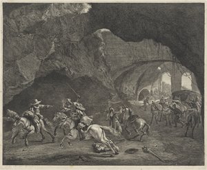 Střelba při loupeži od Cornelis Visscher (II)