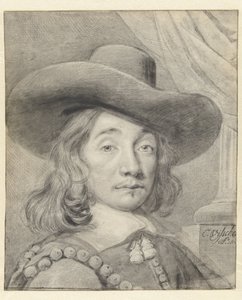 Autoportrét s kloboukem od Cornelis Visscher (II)