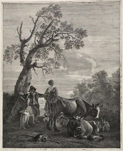 Odpočívající stádo od Cornelis Visscher