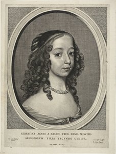 Albertine Agnes, princezna oranžská Nassau, z devíti portrétů od Cornelis Visscher
