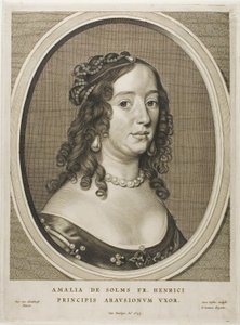 Amalia van Solms, manželka Fredericka Henryho, z knihy Devět portrétů od Cornelis Visscher