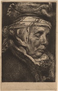 Hlava staré ženy (Visscherova matka) od Cornelis Visscher