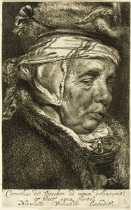 Hlava staré ženy (tzv. portrét Visscherovy matky) od Cornelis Visscher