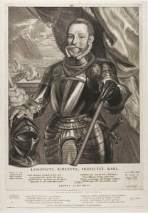Lodewijk Boisot, admirál Zeelandu, deska 4 z Quatuor Personae od Cornelis Visscher