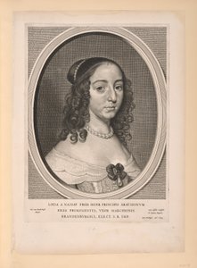 Louise Henrietta, princezna Oranžská Nassau, z knihy Devět portrétů od Cornelis Visscher