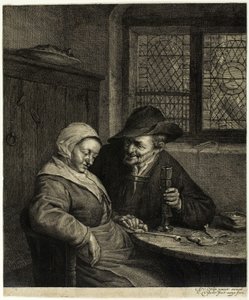 Starý muž a žena od Cornelis Visscher