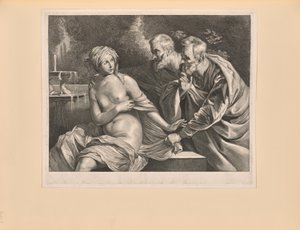 Susanna a starší, z kabinetu Reynst od Cornelis Visscher