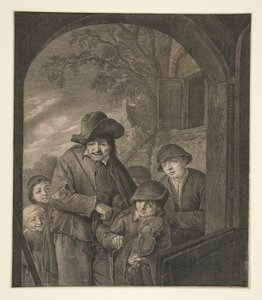 Bez názvu (Muzikanti u dveří hostince) od Cornelis Visscher