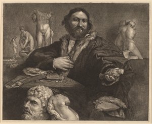 Andrea Odoni od Cornelis Visscher after Lorenzo Lotto
