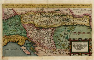 Mapa severního Balkánu z roku 1593, Cornelis de Jode
