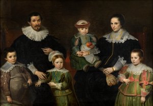 Rodinný portrét, cca 1630-35 (olej na plátně)