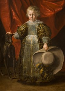Portrét chlapce se psem, cca 1620 (olej na plátně)