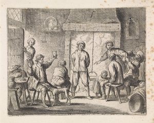 Farmáři v hostinci Žánrové scény (název seriálu) od Cornelis de Wael