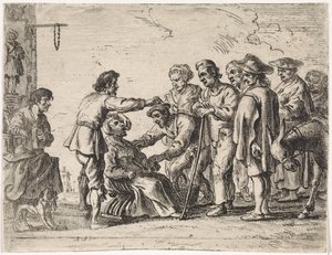 šarlatán Žánrové scény (název seriálu) od Cornelis de Wael