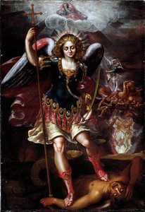 Archanděl svatý Michael (olej na dřevě