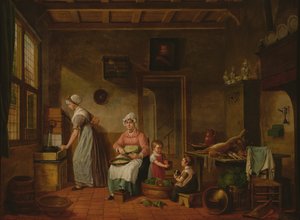 Interiér kuchyně, 1820