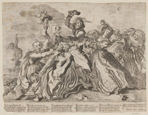 Seven women fighting for a man