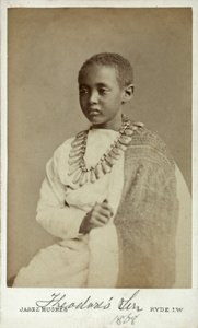 Princ Alamayu, syn císaře Theodora II Habešského, Ryde, Anglie, 1868 (tisk alba) od Cornelius Jabez Hughes