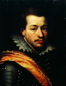 Portrét muže v brnění (olej na panelu) od Cornelius Janssen van Ceulen
