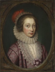 Portrét ženy, možná Elizabeth Boothby, 1619 od Cornelius Janssen van Ceulen