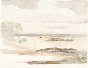 Rozsáhlý výhled na Shropshire od Cornelius Varley