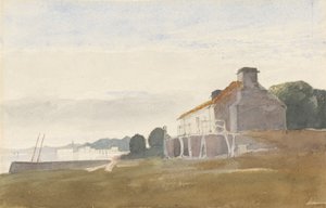 Chata v zátoce od Cornelius Varley