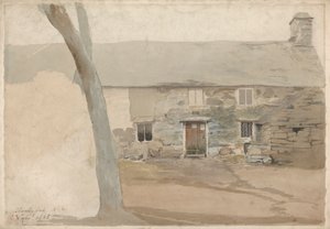 Chaty v Llanllyfni, Severní Wales od Cornelius Varley
