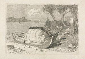 Dvě rybářské lodě na pláži, 1809. od Cornelius Varley