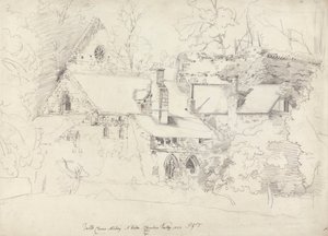 Valley Cross Abbey, Denbighshire od Cornelius Varley