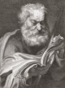 Apoštol Tomáš, Pochybující Tomáš, portrét. od Cornelius van Caukercken